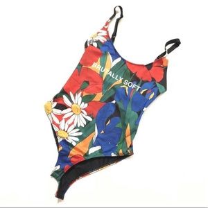 ZARA Floral bodysuit